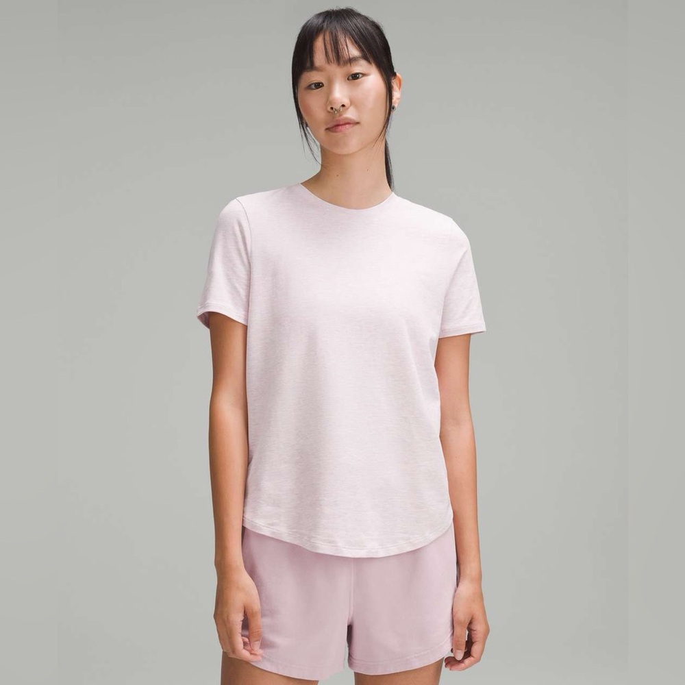 Lululemon Love Crewneck T-Shirt Heathered Meadowsweet Pink
